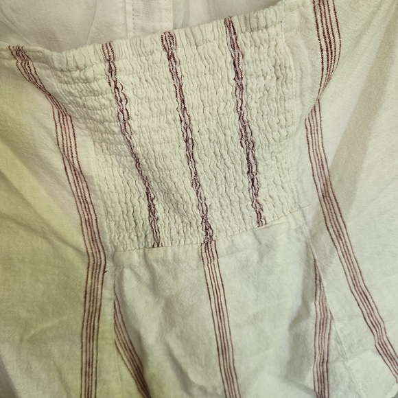 Anthropologie Cream and Pink Sleeveless Button Down Blouse - Picture 2 of 4